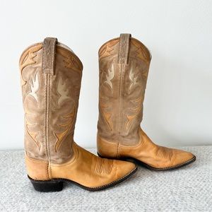 Dan Post Genuine Leather and Suede Western Cowboy Cowgirl Boots Women’s Size 6